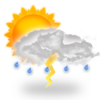 Przejściowe lekkie opady deszczu, możliwe wyładowania atmosferyczne Przejściowe lekkie opady deszczu, możliwe wyładowania atmosferyczne